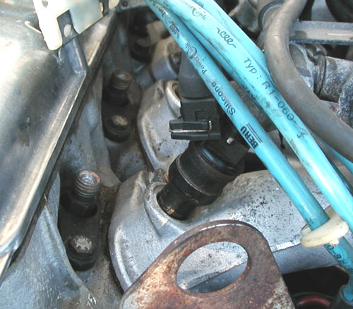 Rusty engine parts.